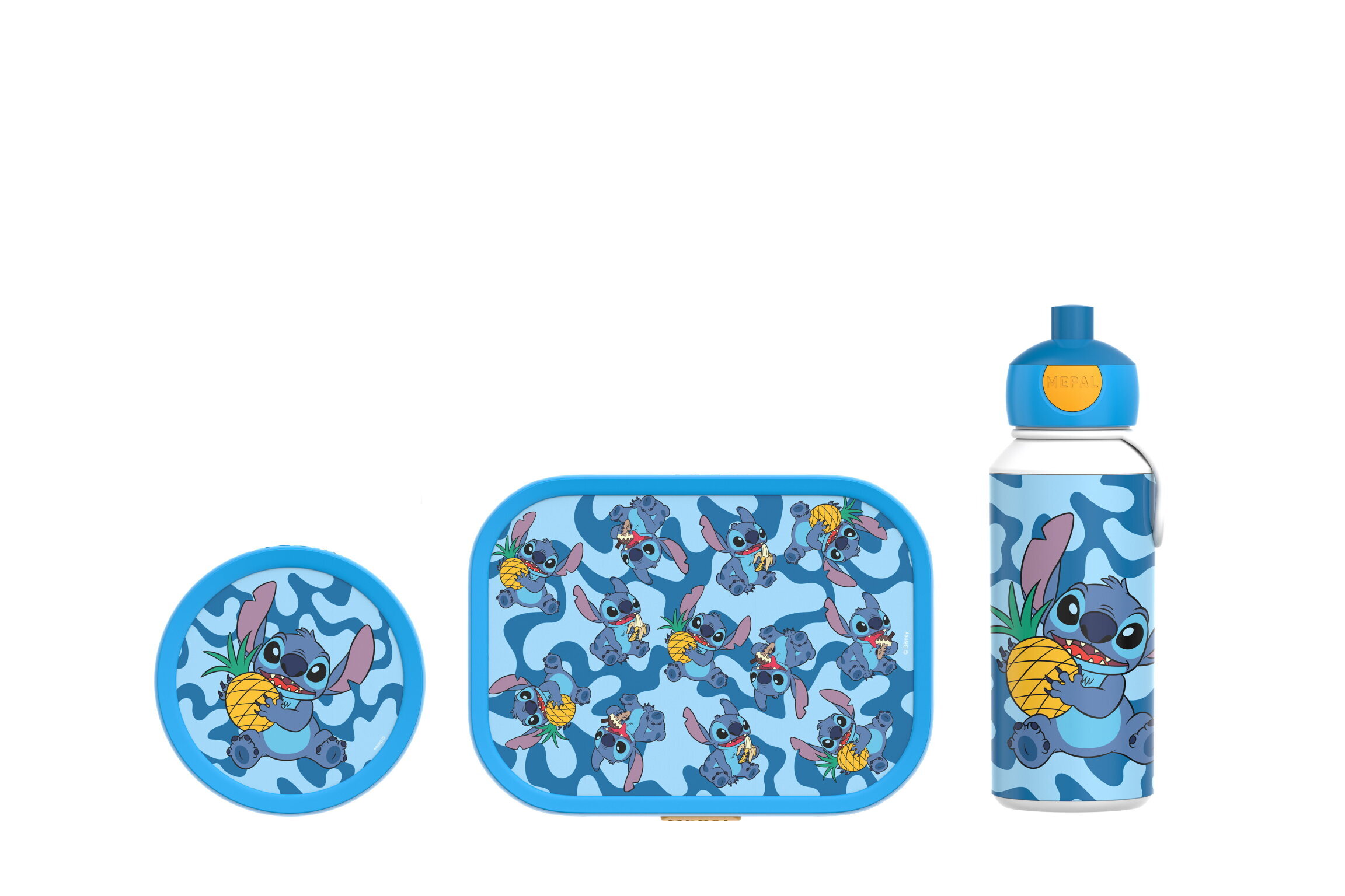 Mepal 3-delige lunchset campus Stitch lunchbox + fruitbox + drinkfles pop-up