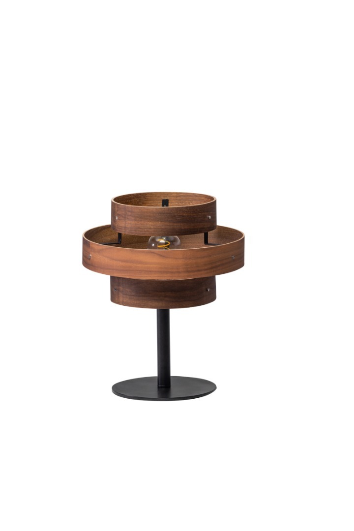Tafellamp Walnut 3 rings