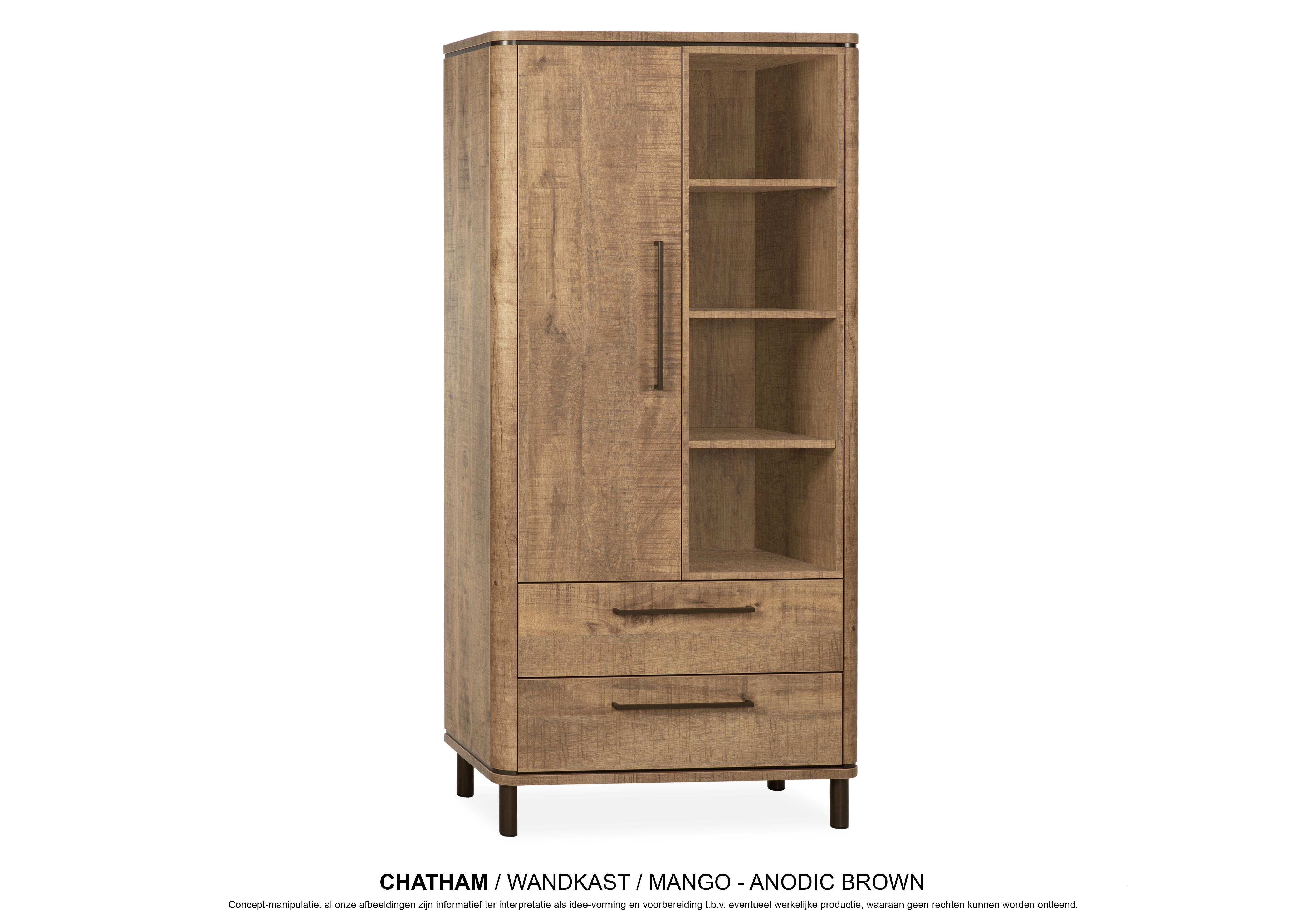 Wandkast Chatham 1dr/2lades/4open