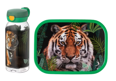 Mepal 2-delige lunchset campus wild tiger lunchbox + drinkfles met flipdop