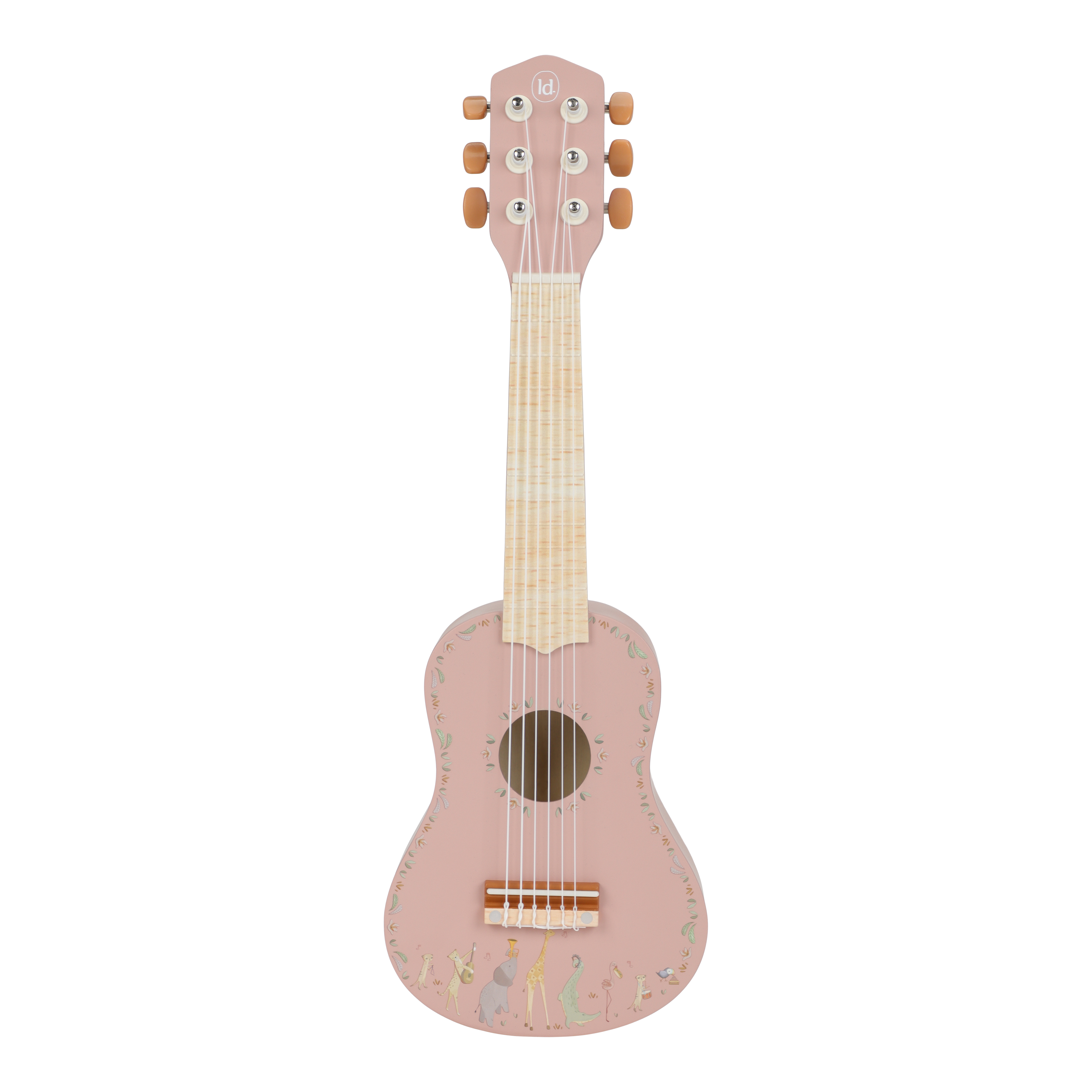 Little Dutch houten gitaar roze safari friends