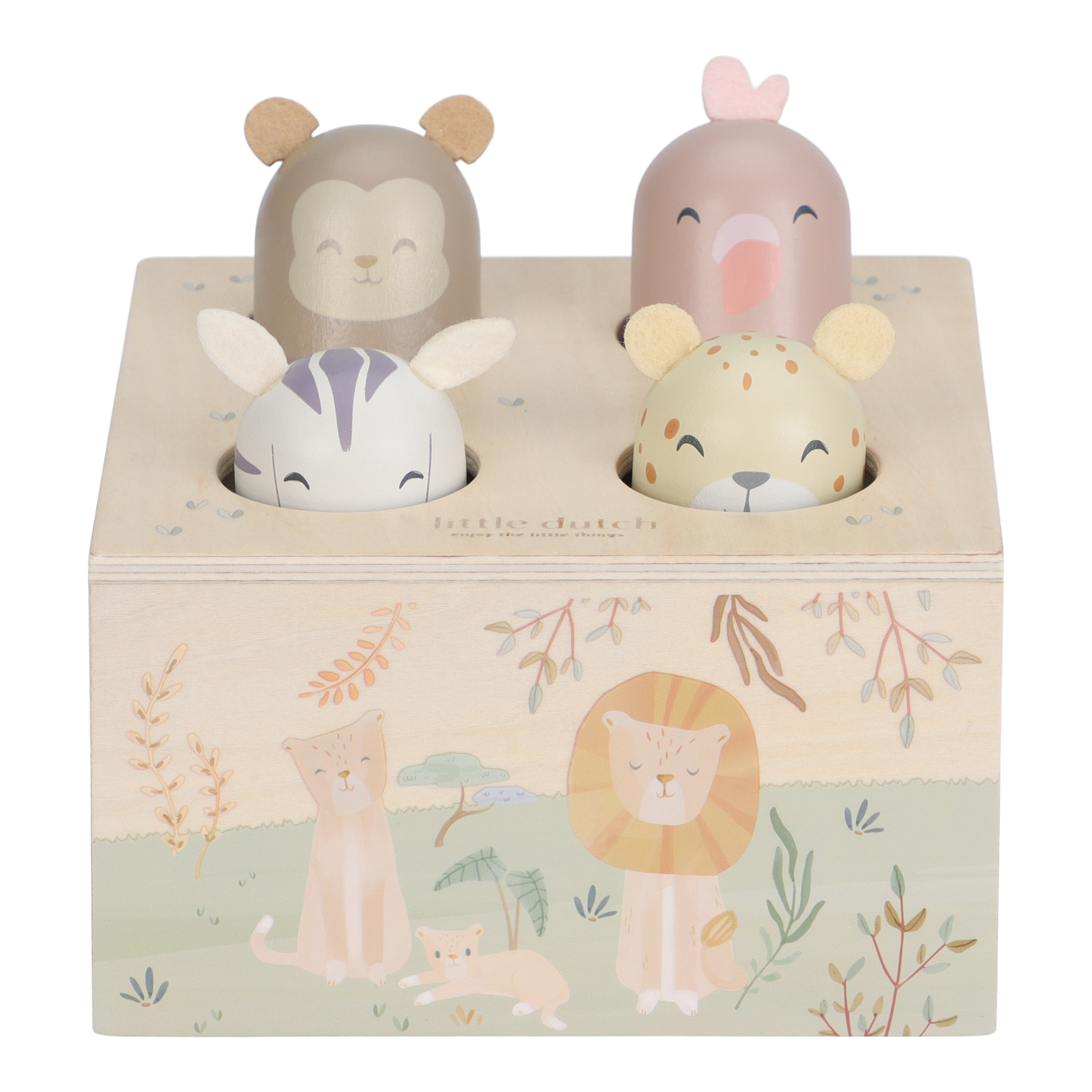 Little Dutch houten pop-up groen safari friends